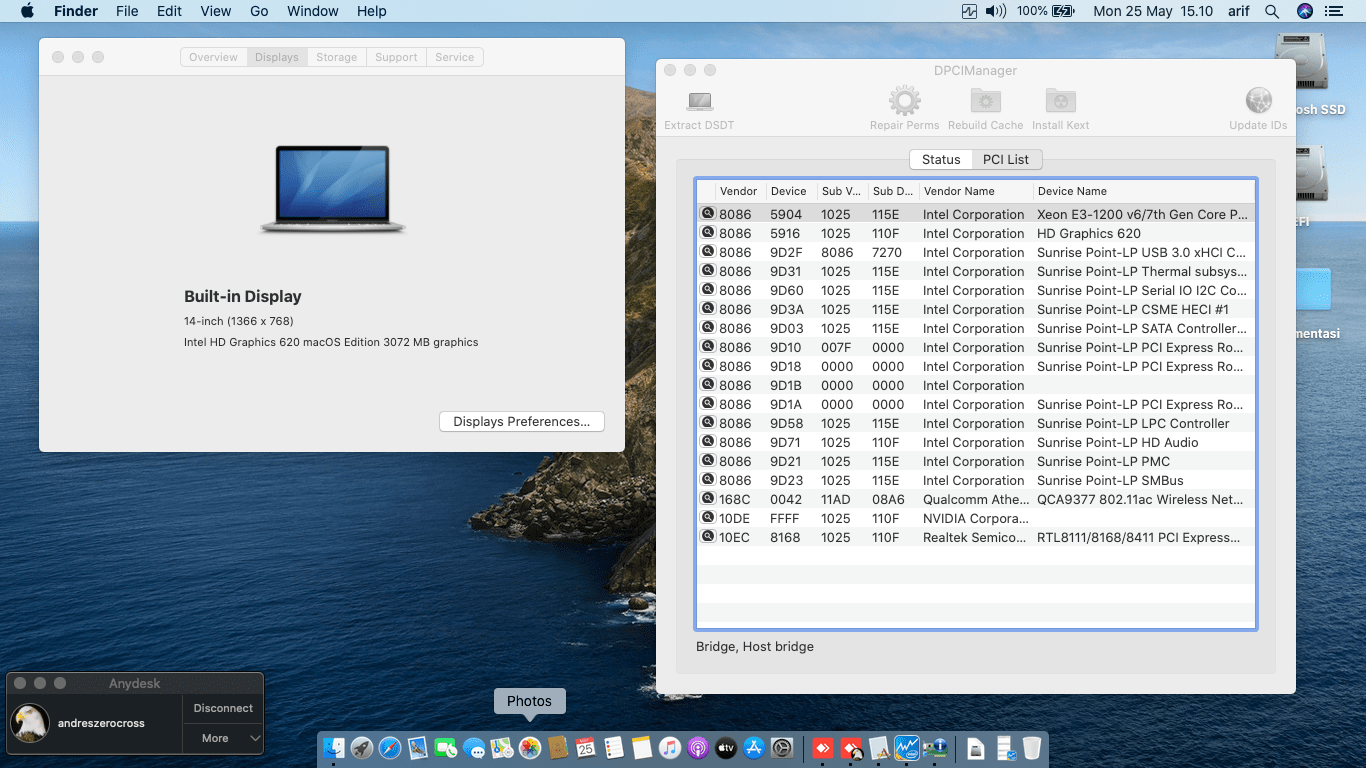 Acer Aspire E5 475G 4744 [KabyLake   Intel HD 620 + I2C] 2